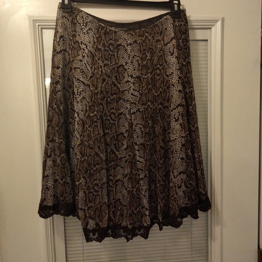 Silk and lace snakeskin look knee high skirt 8